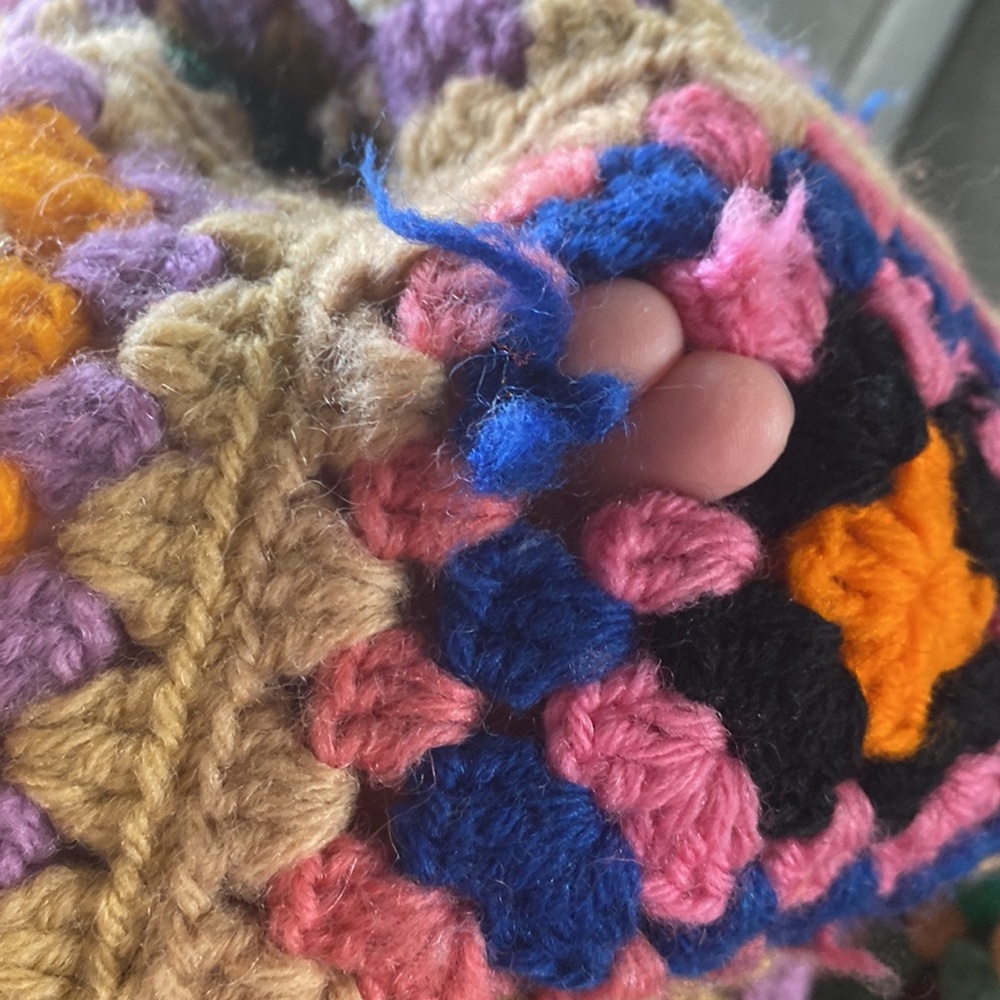 Granny Square Throw Blanket “Rosanne Style” 41”/68” approx - Picture 8 of 9